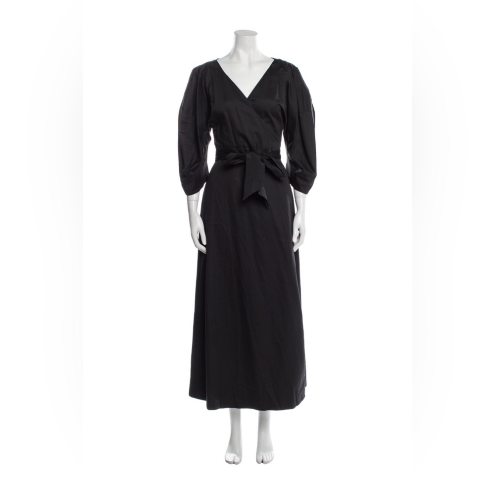 Mara Hoffman: Black Wrap Dress, Size 2X, Linen